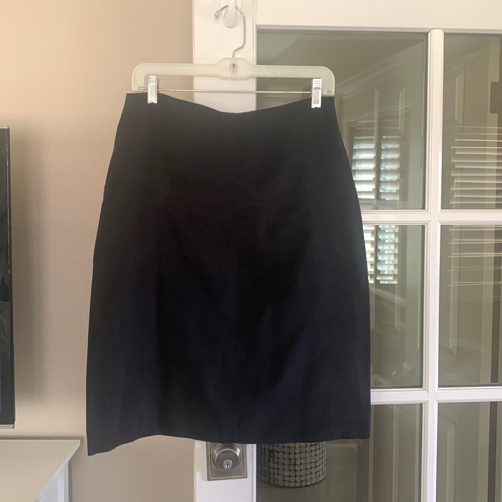NEW Faux Suede Black A-line Skirt Size 10
